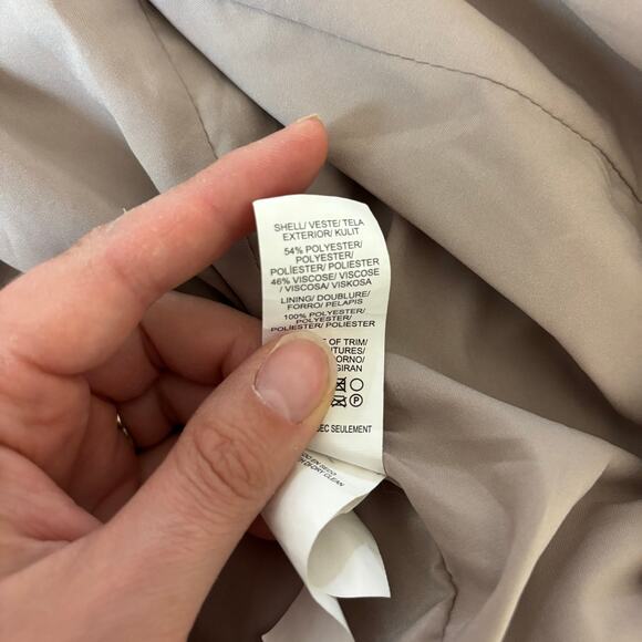 Lucky Brand Satin Bomber Jacket Sz M Women’s Lightweight Zip Front Classic Style - Picture 7 of 8